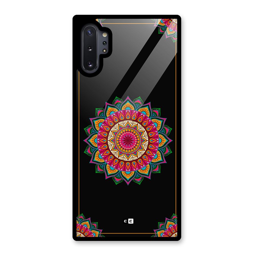 Amazing Mandala Art Glass Back Case for Galaxy Note 10 Plus