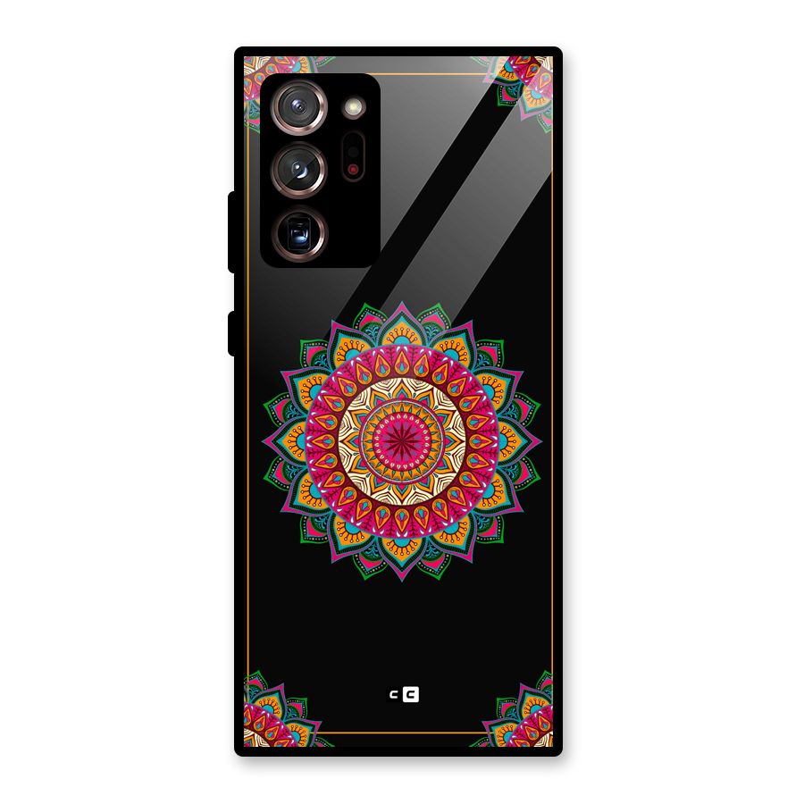 Amazing Mandala Art Glass Back Case for Galaxy Note 20 Ultra