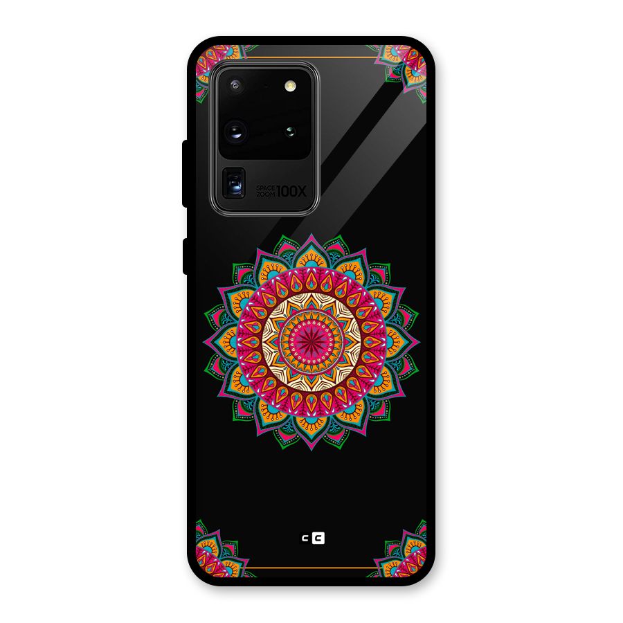 Amazing Mandala Art Glass Back Case for Galaxy S20 Ultra