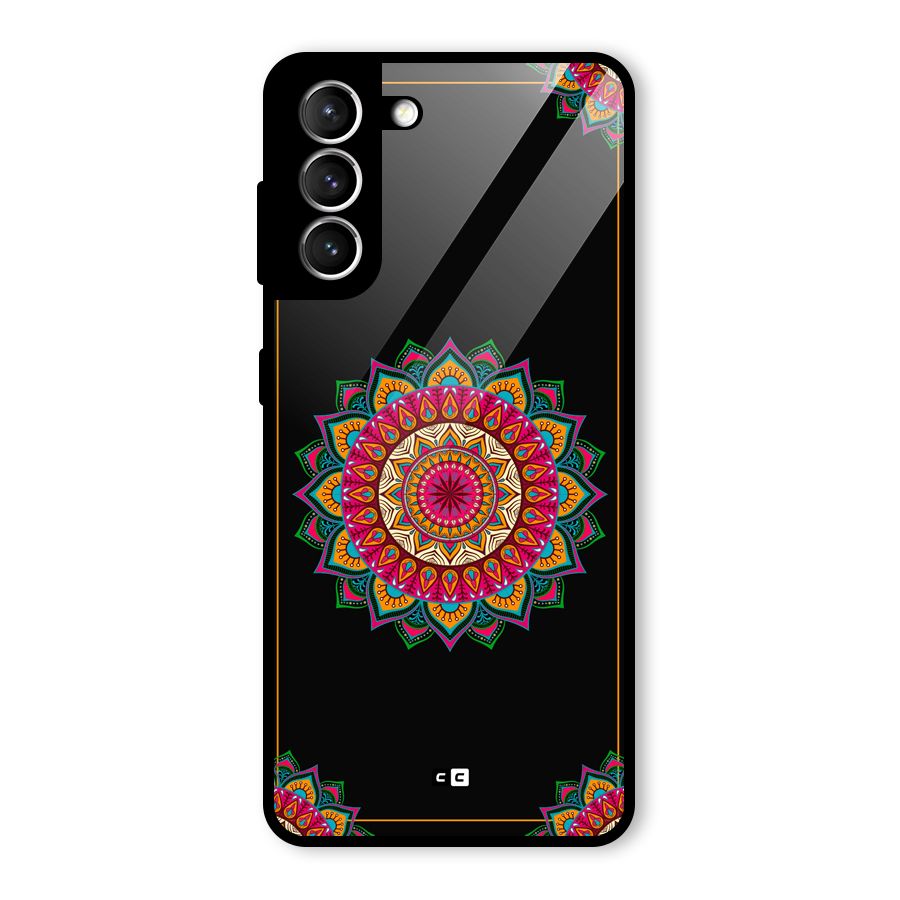 Amazing Mandala Art Glass Back Case for Galaxy S21 5G