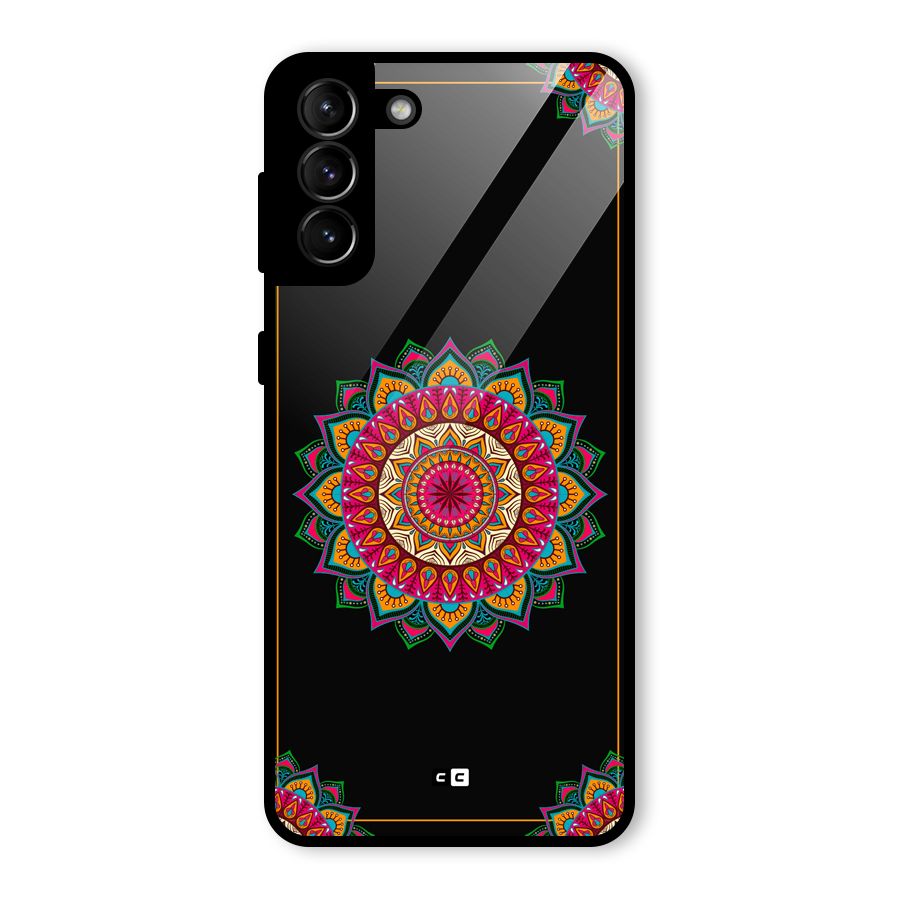 Amazing Mandala Art Glass Back Case for Galaxy S21 Plus