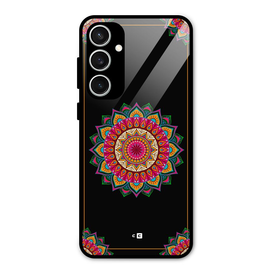 Amazing Mandala Art Glass Back Case for Galaxy S23 FE