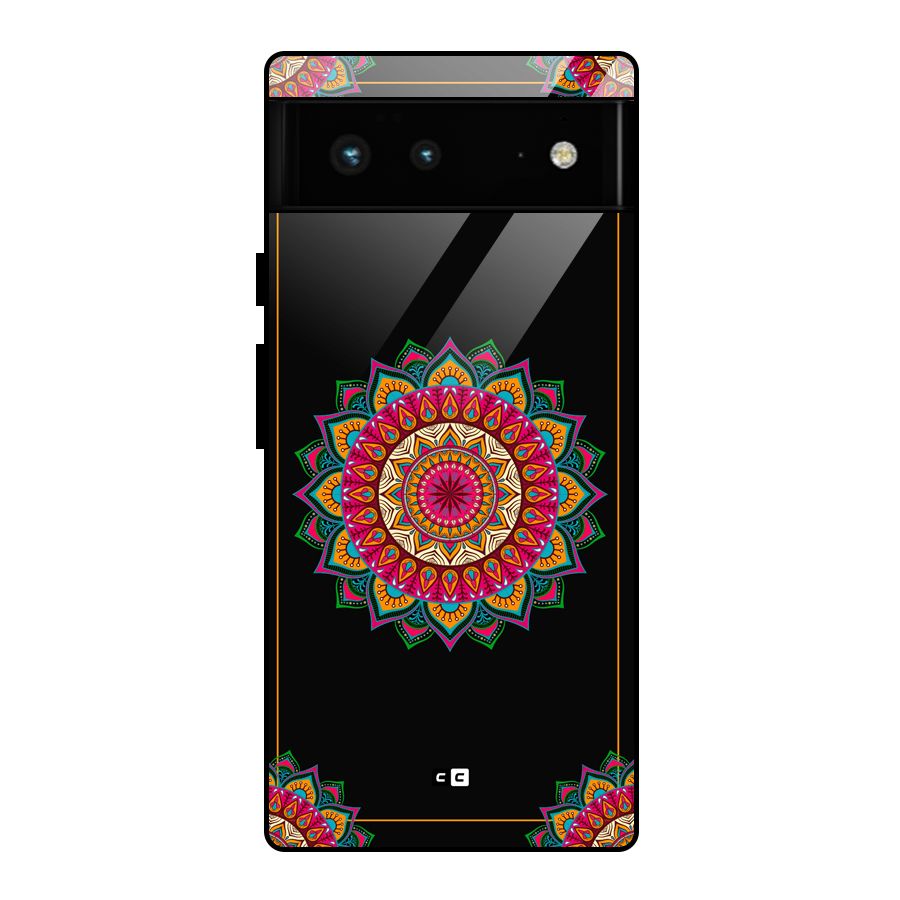 Amazing Mandala Art Glass Back Case for Google Pixel 6