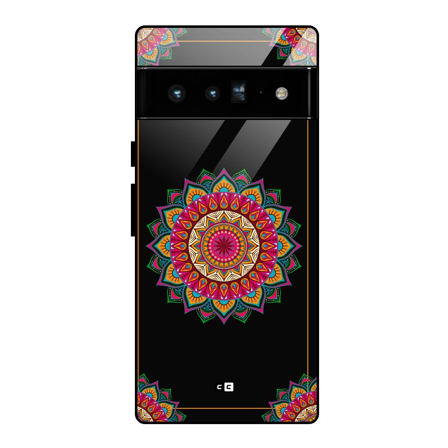 Amazing Mandala Art Glass Back Case for Google Pixel 6 Pro