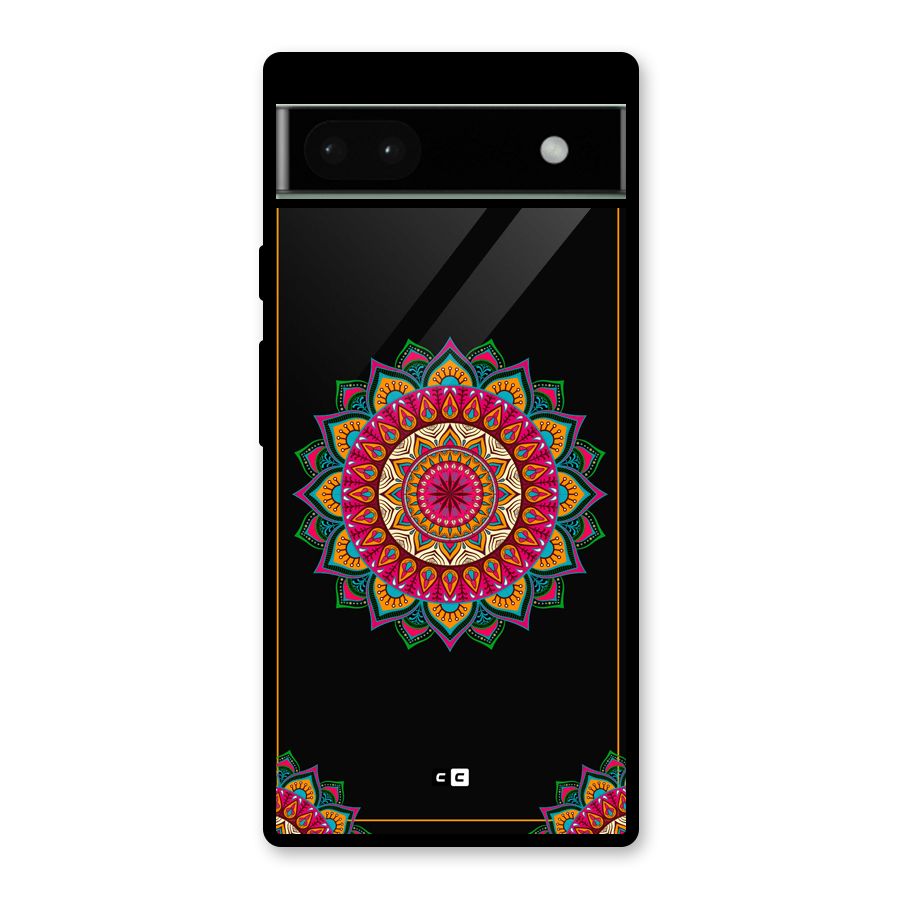 Amazing Mandala Art Glass Back Case for Google Pixel 6a