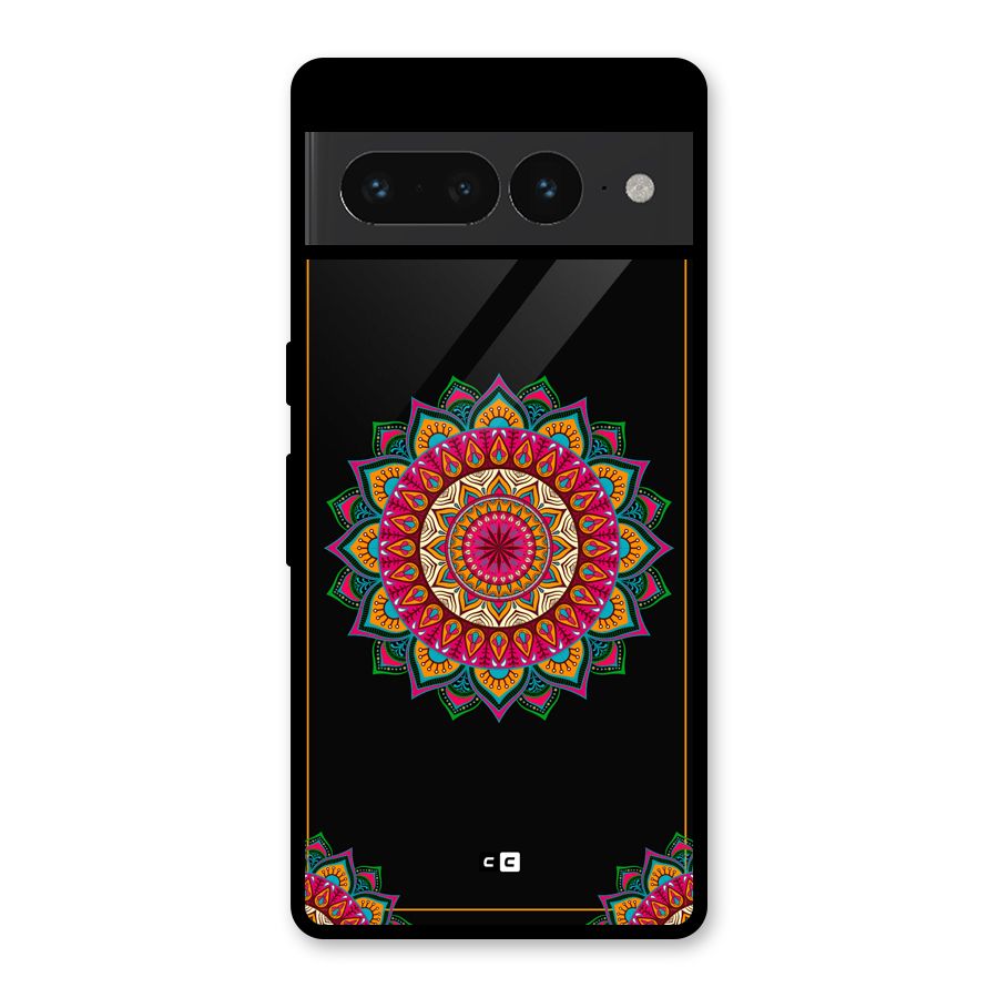 Amazing Mandala Art Glass Back Case for Google Pixel 7 Pro