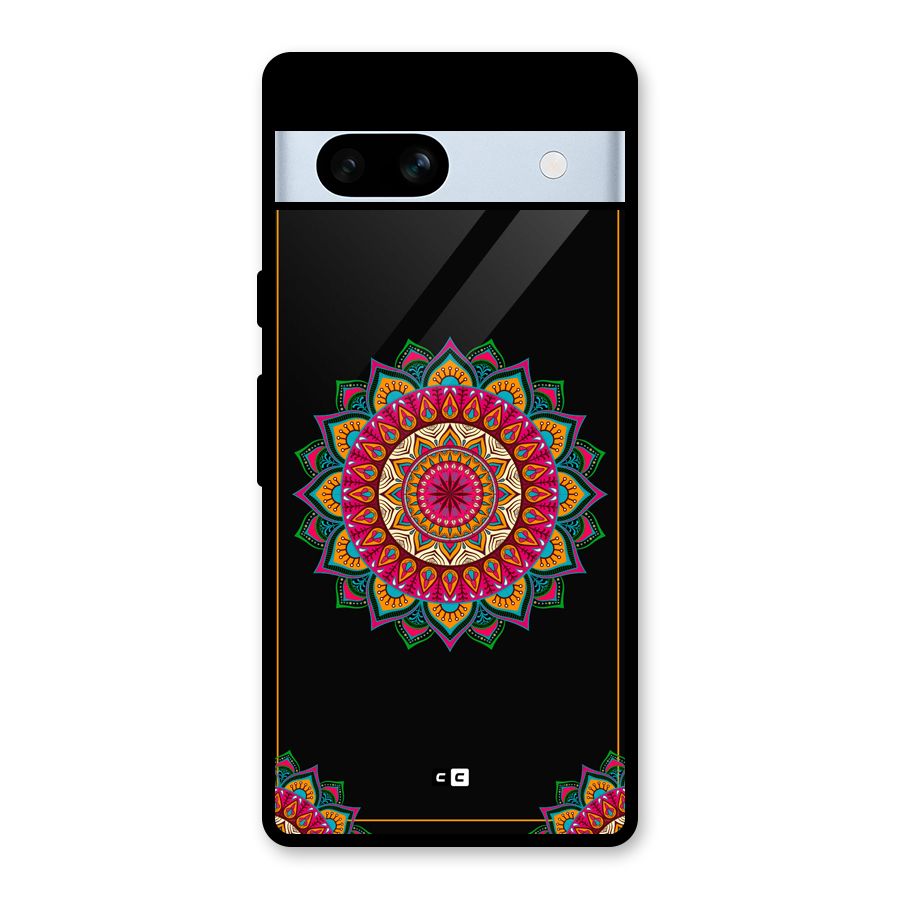 Amazing Mandala Art Glass Back Case for Google Pixel 7a