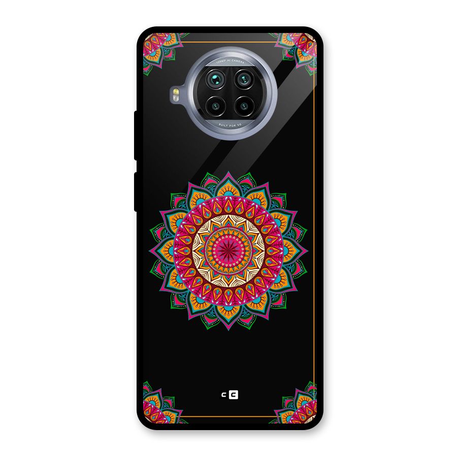 Amazing Mandala Art Glass Back Case for Mi 10i