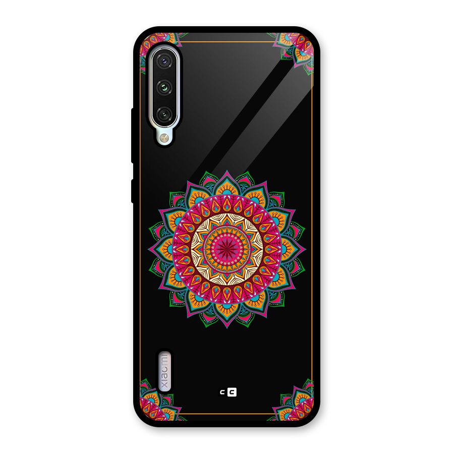 Amazing Mandala Art Glass Back Case for Mi A3