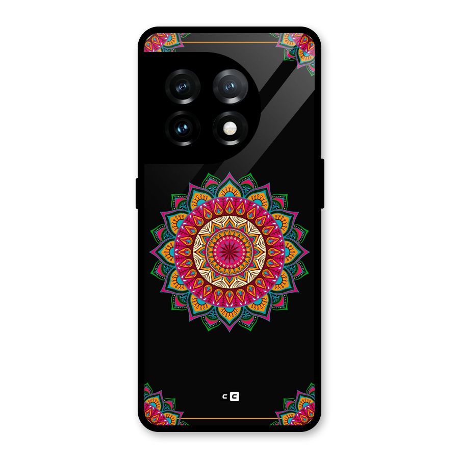 Amazing Mandala Art Glass Back Case for OnePlus 11