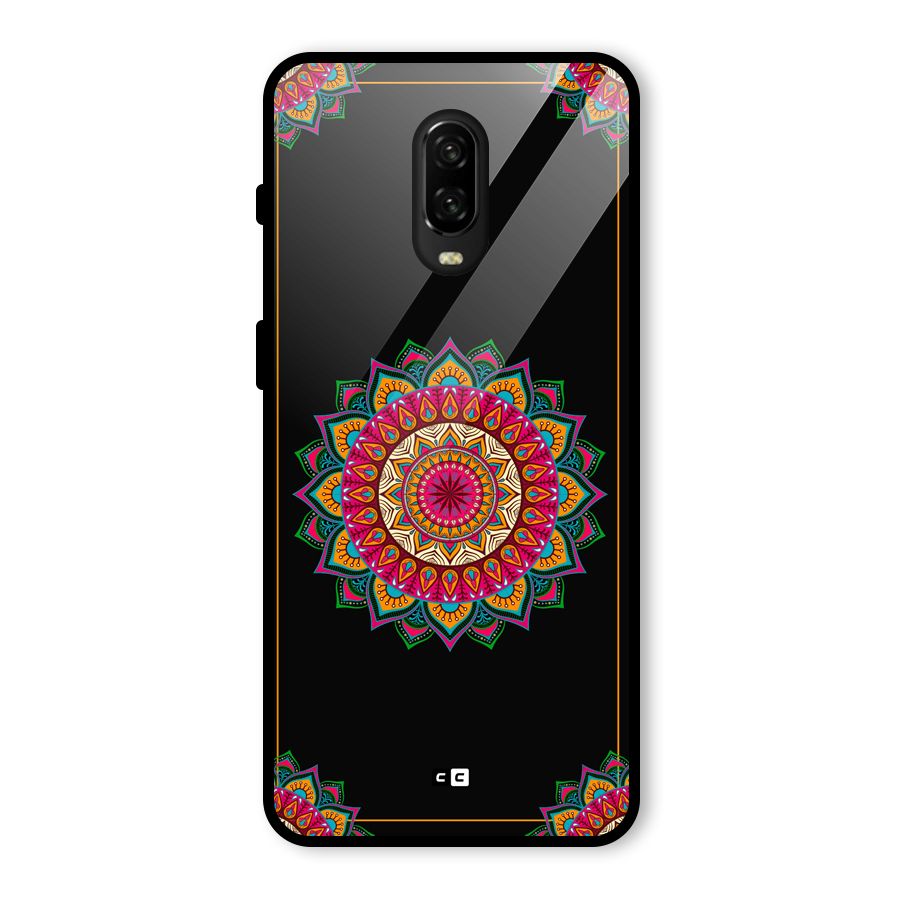 Amazing Mandala Art Glass Back Case for OnePlus 6T
