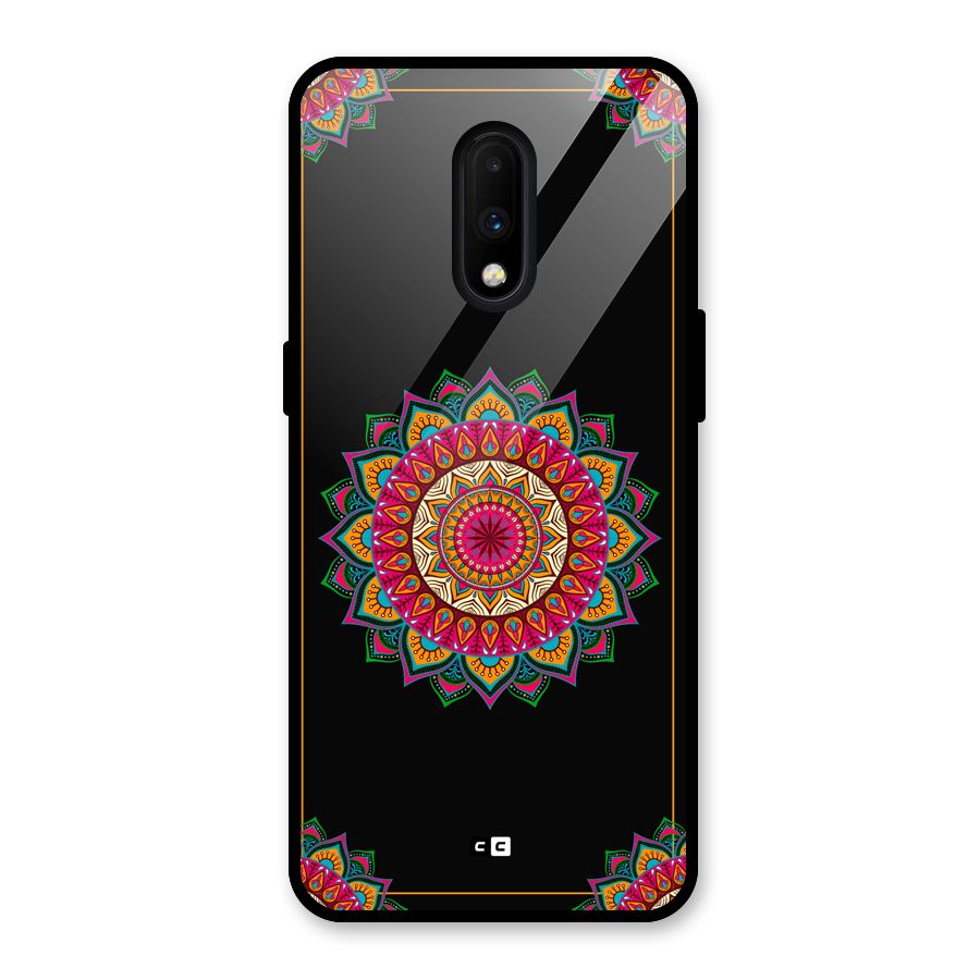 Amazing Mandala Art Glass Back Case for OnePlus 7