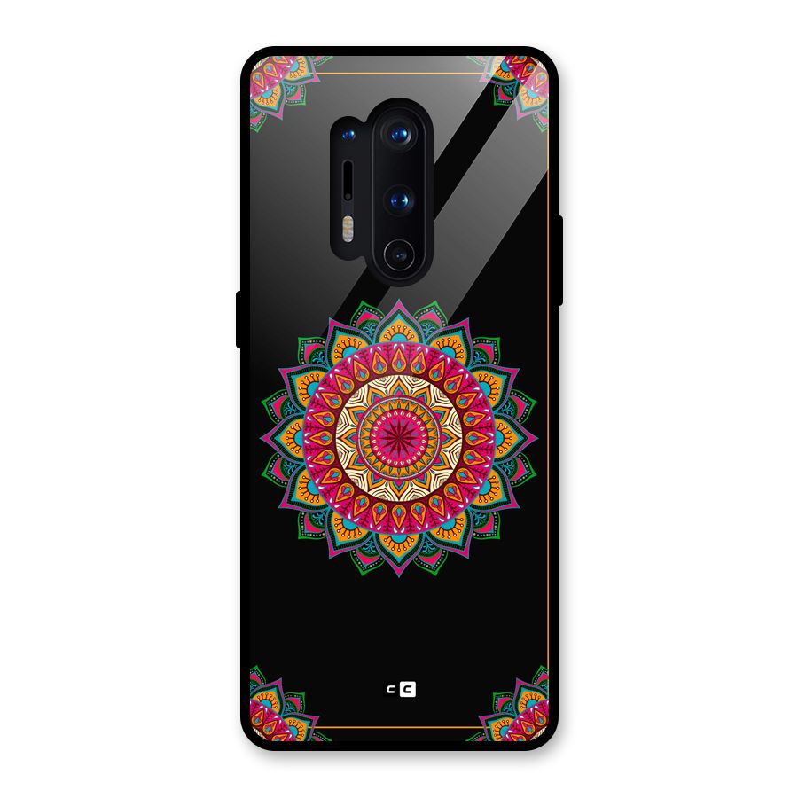 Amazing Mandala Art Glass Back Case for OnePlus 8 Pro