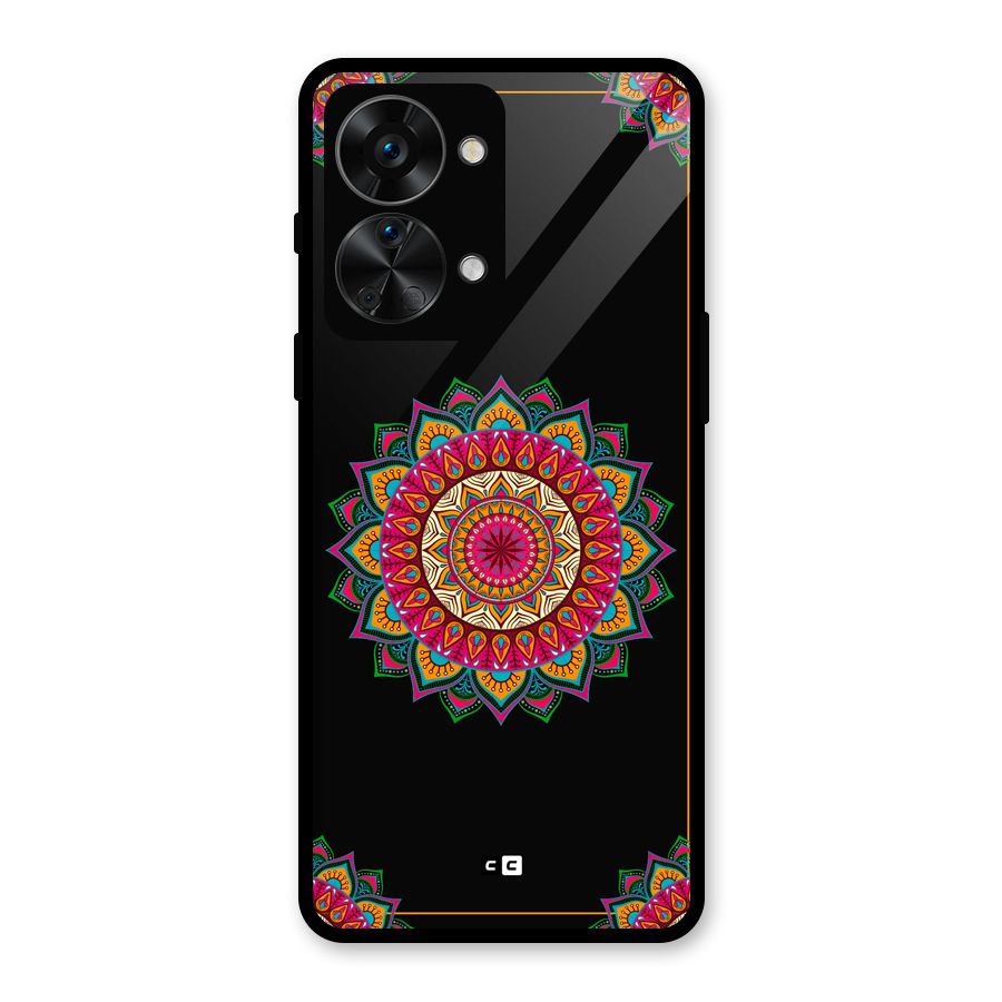 Amazing Mandala Art Glass Back Case for OnePlus Nord 2T