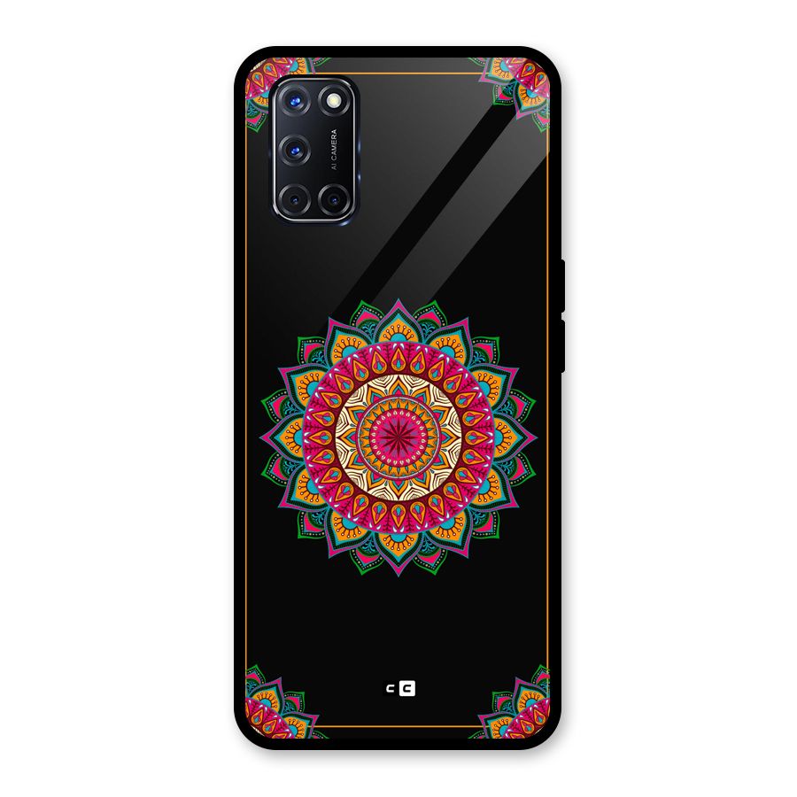Amazing Mandala Art Glass Back Case for Oppo A52