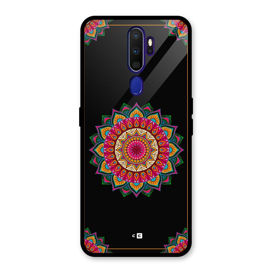 Amazing Mandala Art Glass Back Case for Oppo A9 (2020)