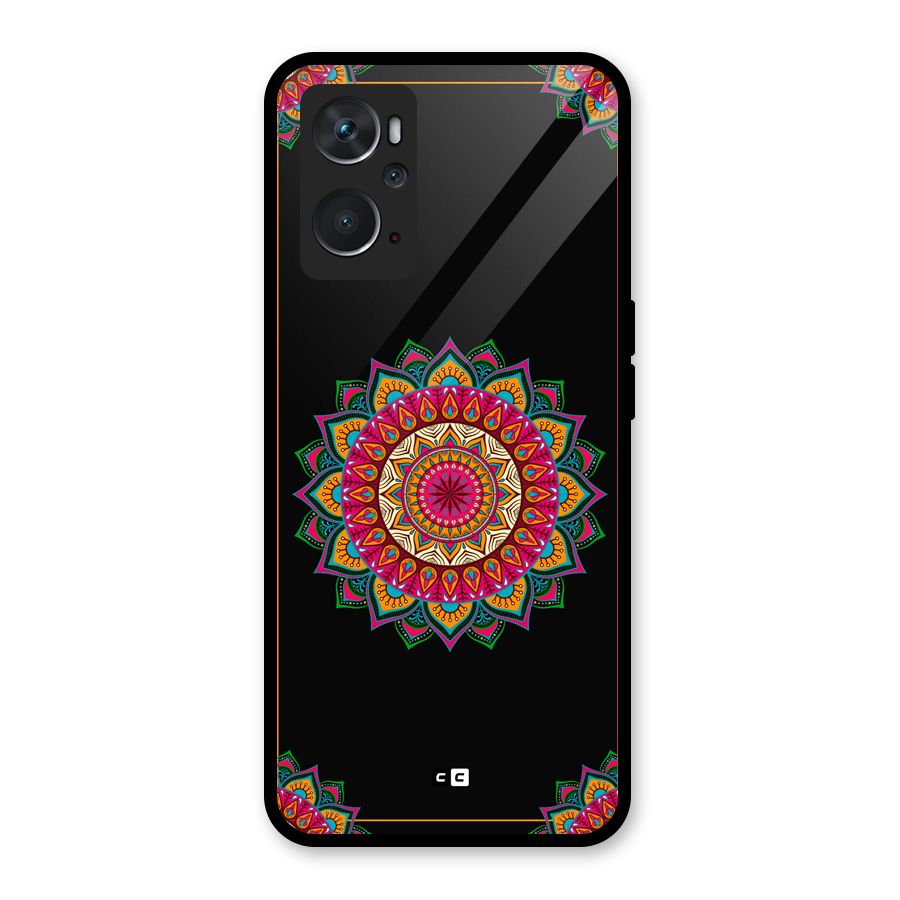 Amazing Mandala Art Glass Back Case for Oppo K10 4G
