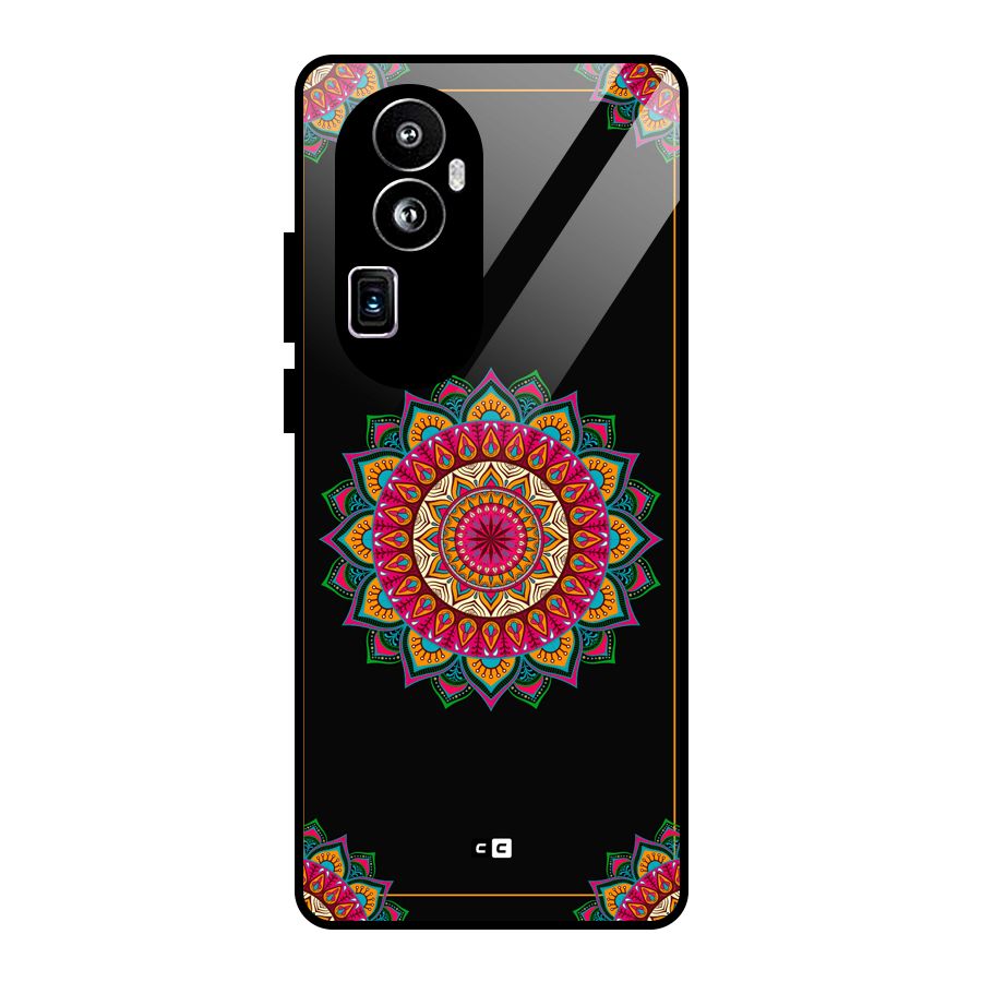 Amazing Mandala Art Glass Back Case for Oppo Reno10 Pro Plus
