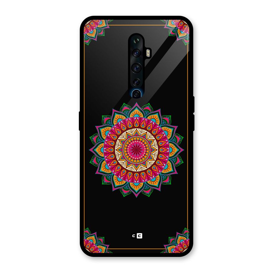 Amazing Mandala Art Glass Back Case for Oppo Reno2 Z