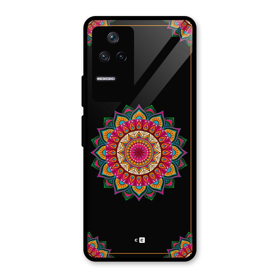 Amazing Mandala Art Glass Back Case for Poco F4 5G