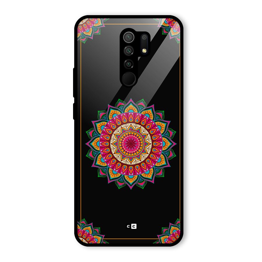 Amazing Mandala Art Glass Back Case for Poco M2