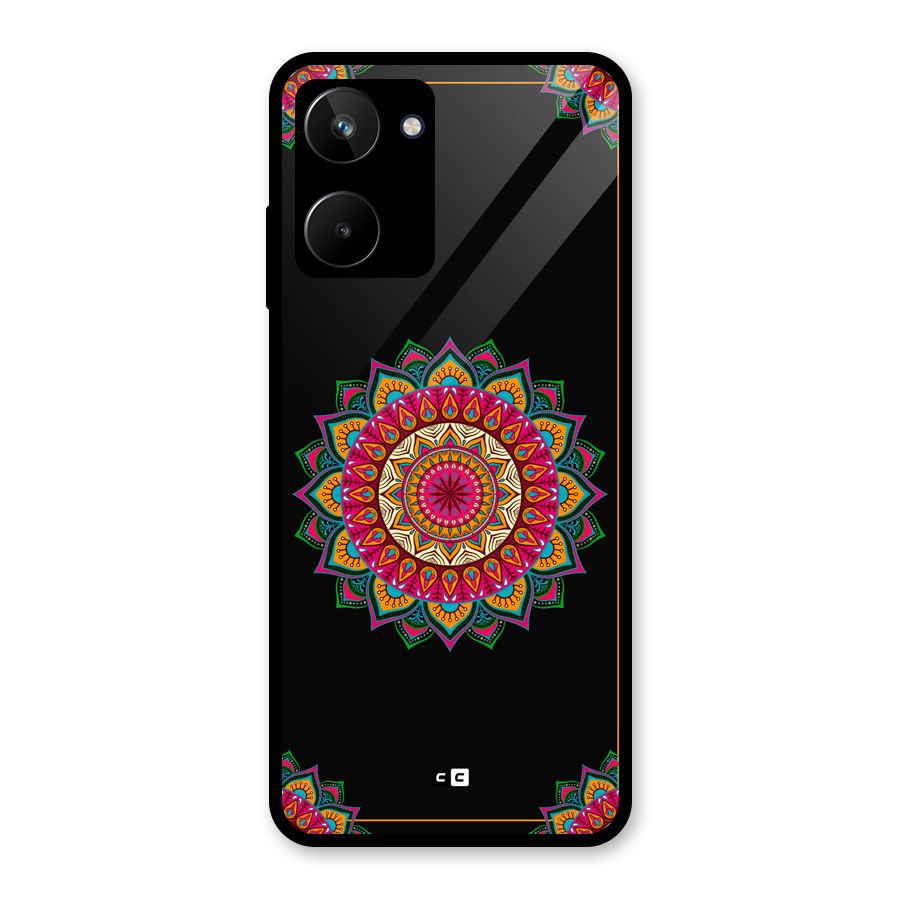 Amazing Mandala Art Glass Back Case for Realme 10