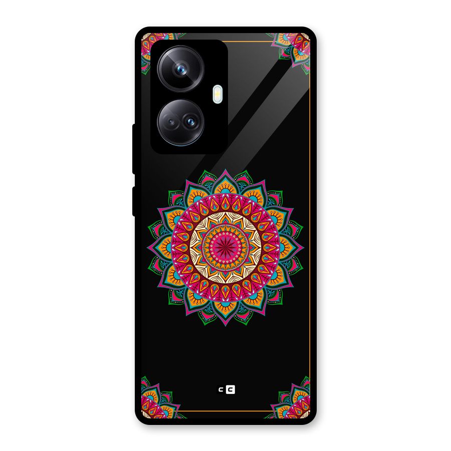 Amazing Mandala Art Glass Back Case for Realme 10 Pro Plus