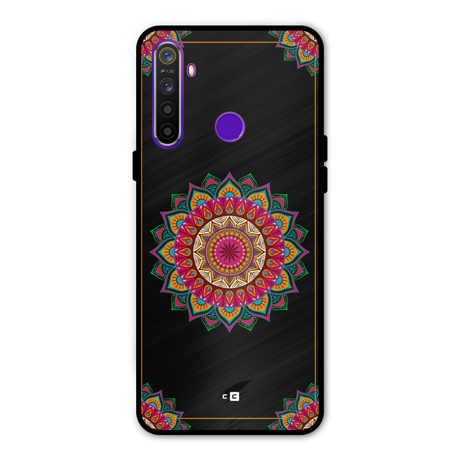 Amazing Mandala Art Glass Back Case for Realme 5s