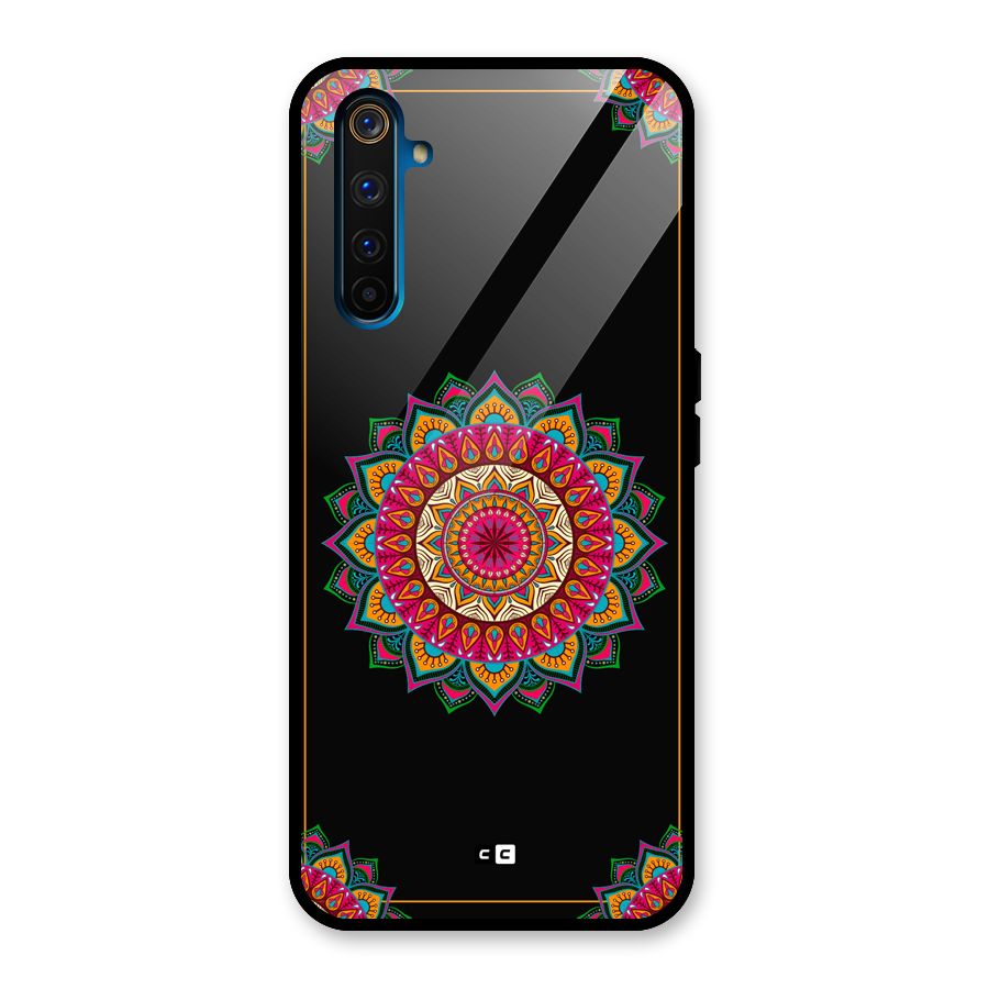 Amazing Mandala Art Glass Back Case for Realme 6 Pro