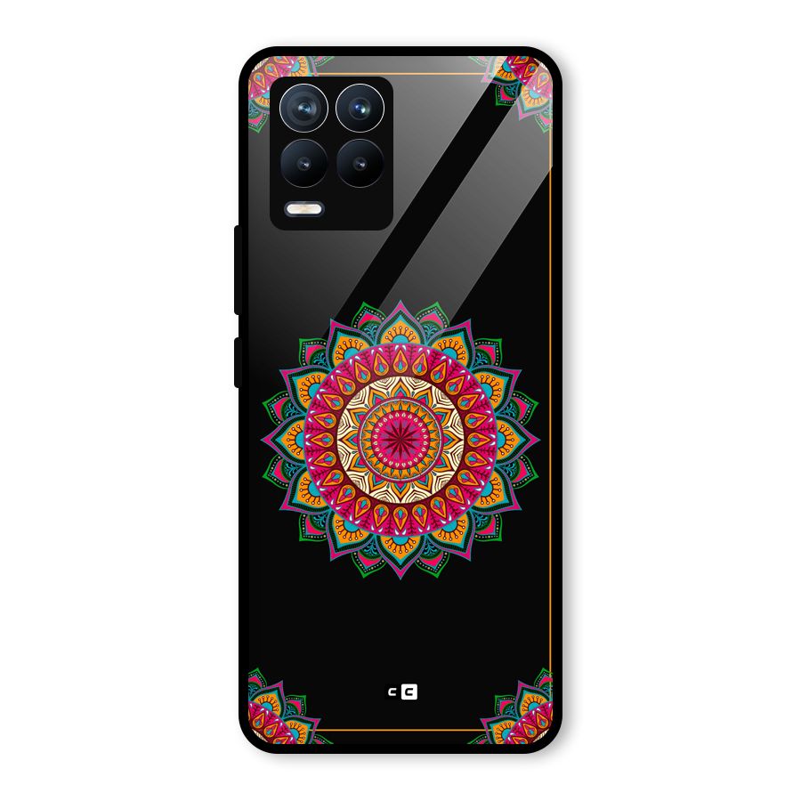 Amazing Mandala Art Glass Back Case for Realme 8