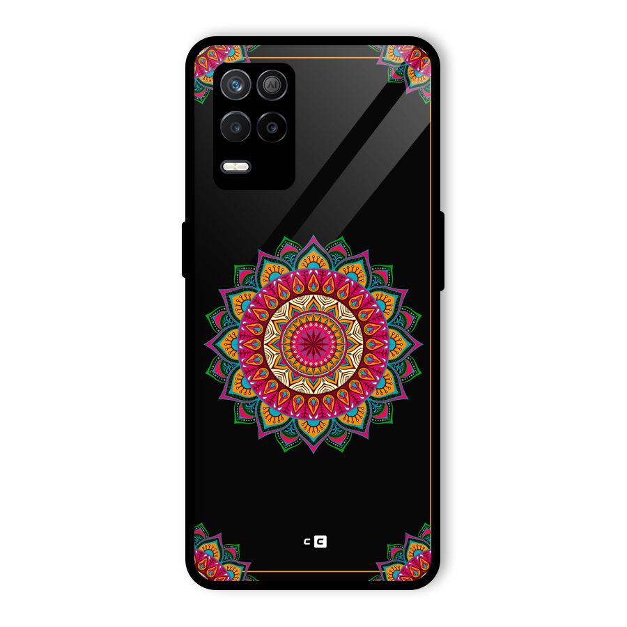 Amazing Mandala Art Glass Back Case for Realme 8 5G