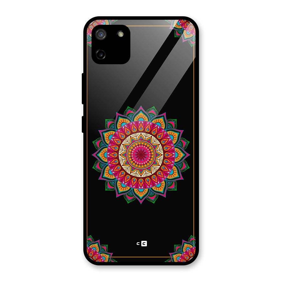 Amazing Mandala Art Glass Back Case for Realme C11