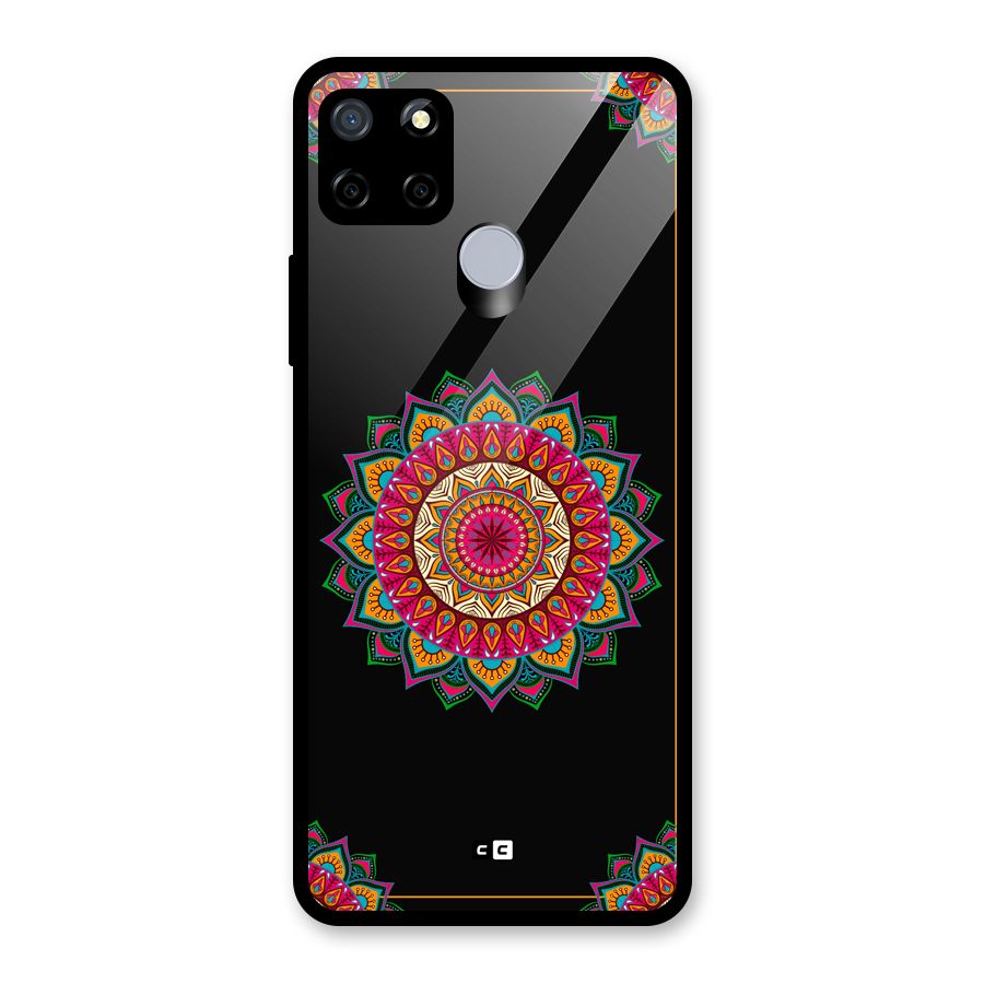 Amazing Mandala Art Glass Back Case for Realme C12