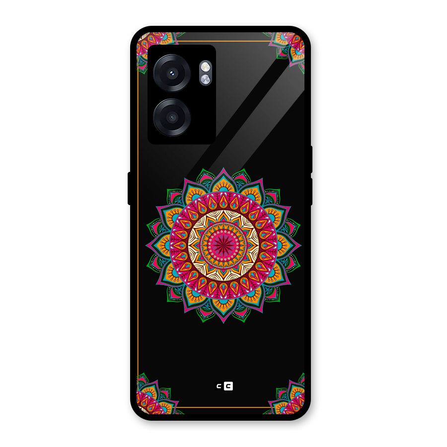 Amazing Mandala Art Glass Back Case for Realme Narzo 50 5G