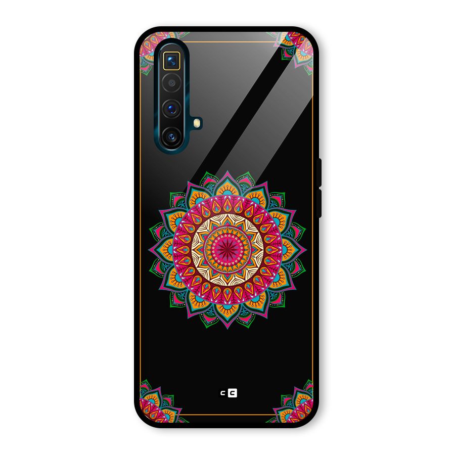 Amazing Mandala Art Glass Back Case for Realme X3