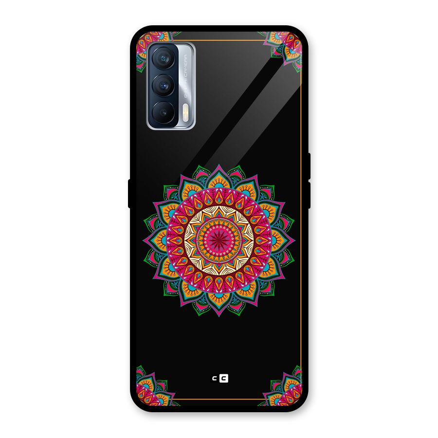 Amazing Mandala Art Glass Back Case for Realme X7