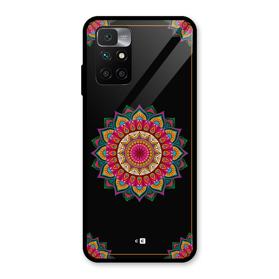 Amazing Mandala Art Glass Back Case for Redmi 10 Prime