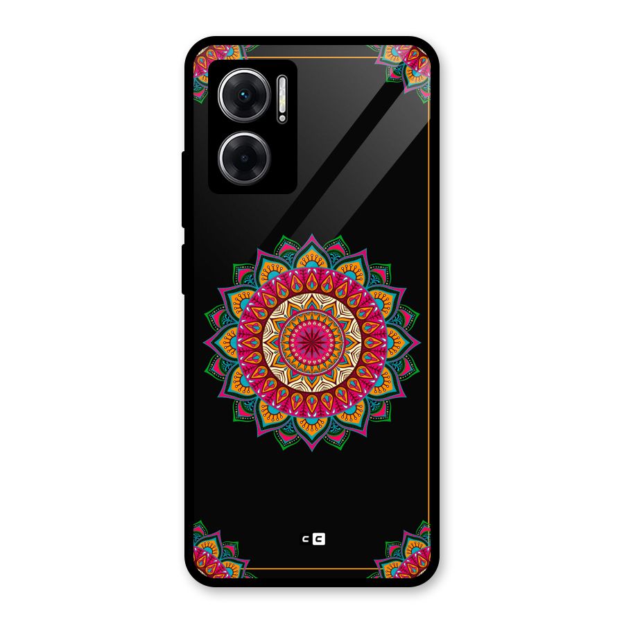 Amazing Mandala Art Glass Back Case for Redmi 11 Prime 5G