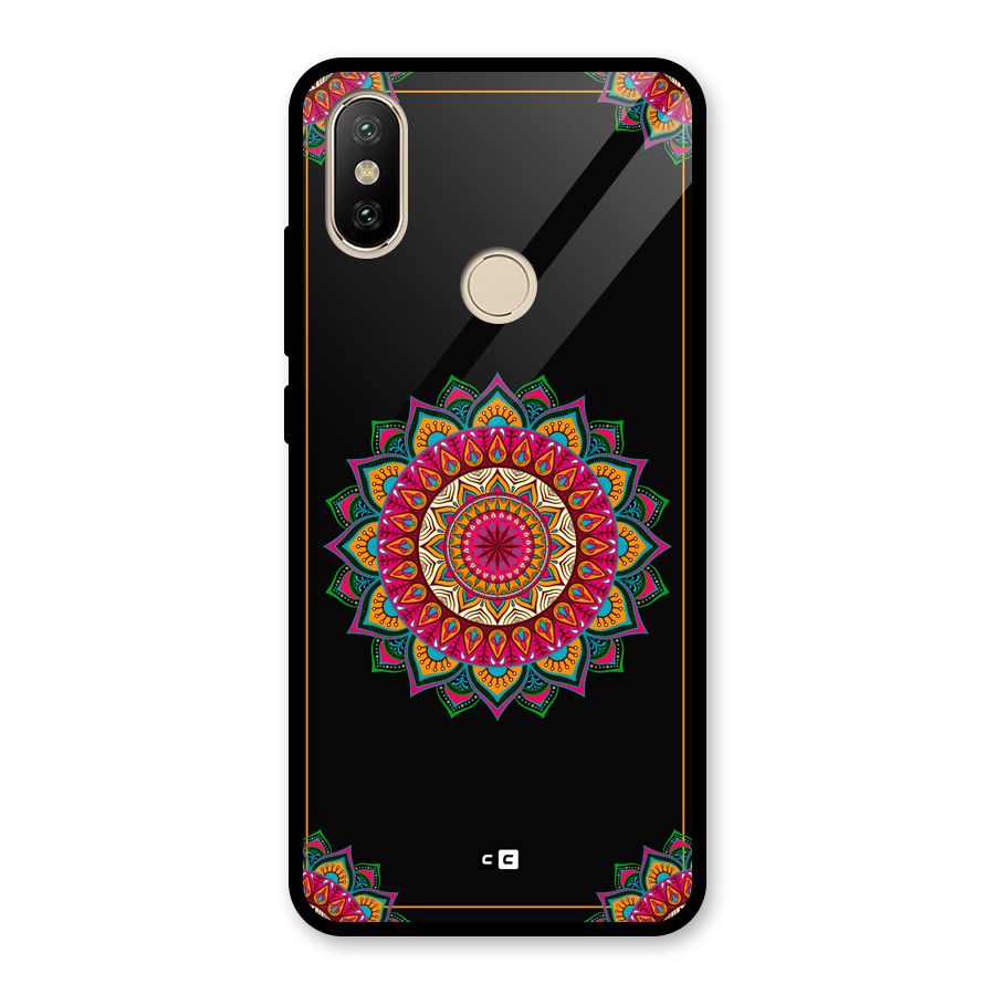 Amazing Mandala Art Glass Back Case for Redmi A2