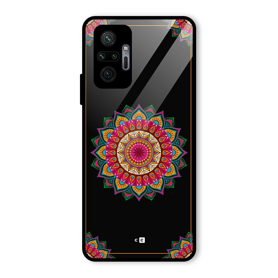 Amazing Mandala Art Glass Back Case for Redmi Note 10 Pro