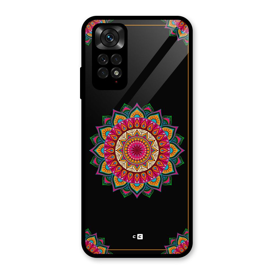 Amazing Mandala Art Glass Back Case for Redmi Note 11S