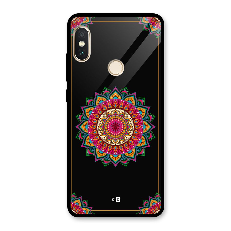 Amazing Mandala Art Glass Back Case for Redmi Note 5 Pro