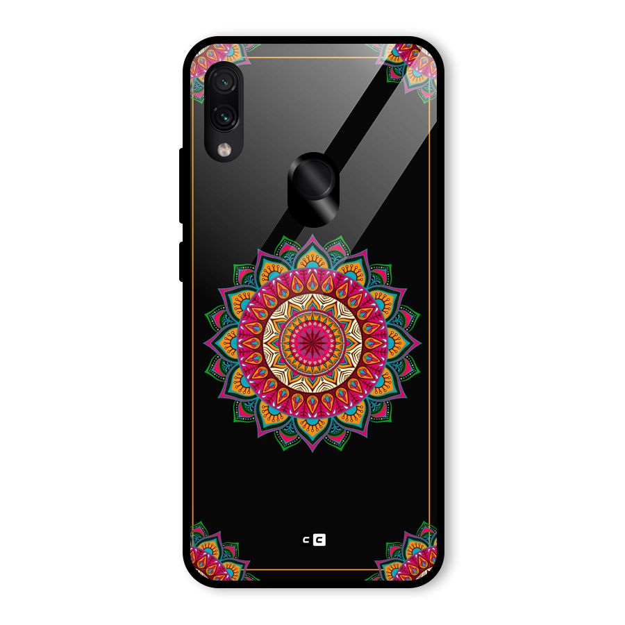 Amazing Mandala Art Glass Back Case for Redmi Note 7 Pro
