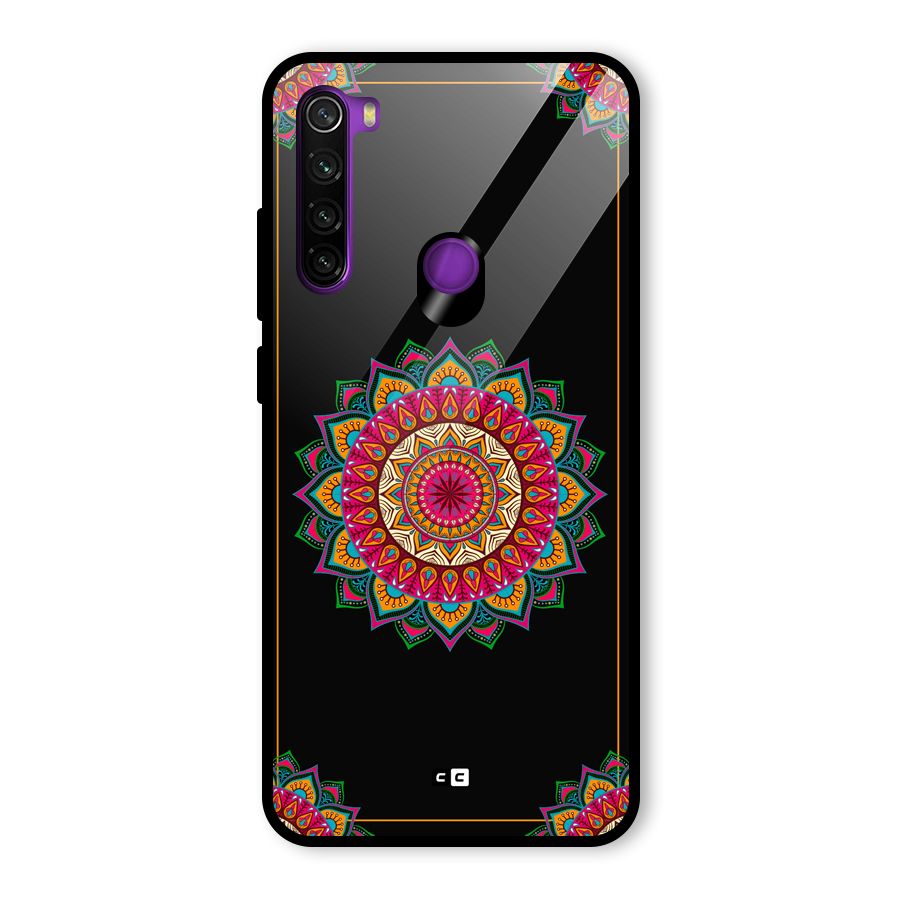 Amazing Mandala Art Glass Back Case for Redmi Note 8