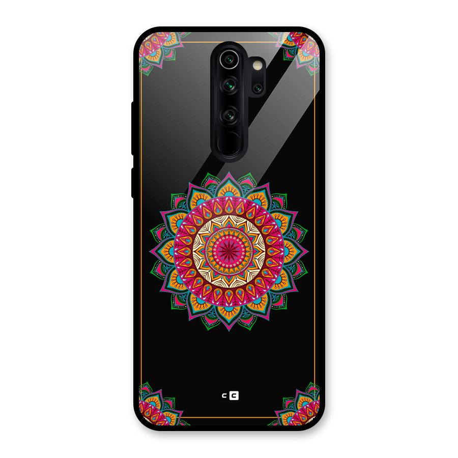 Amazing Mandala Art Glass Back Case for Redmi Note 8 Pro