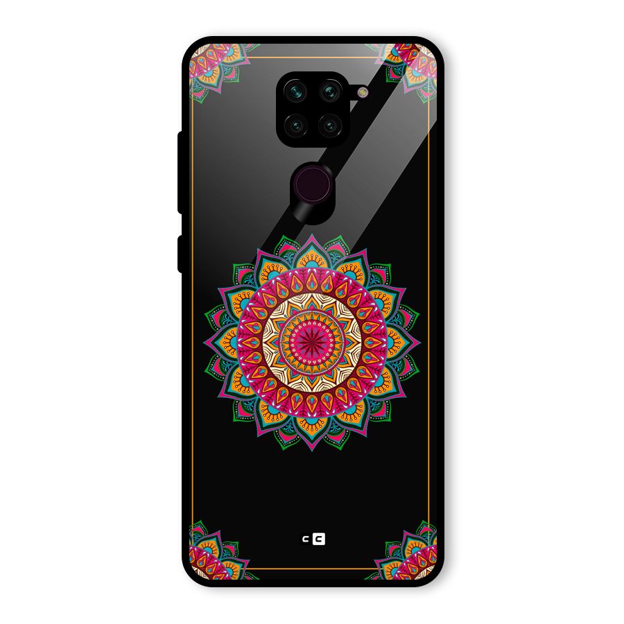 Amazing Mandala Art Glass Back Case for Redmi Note 9