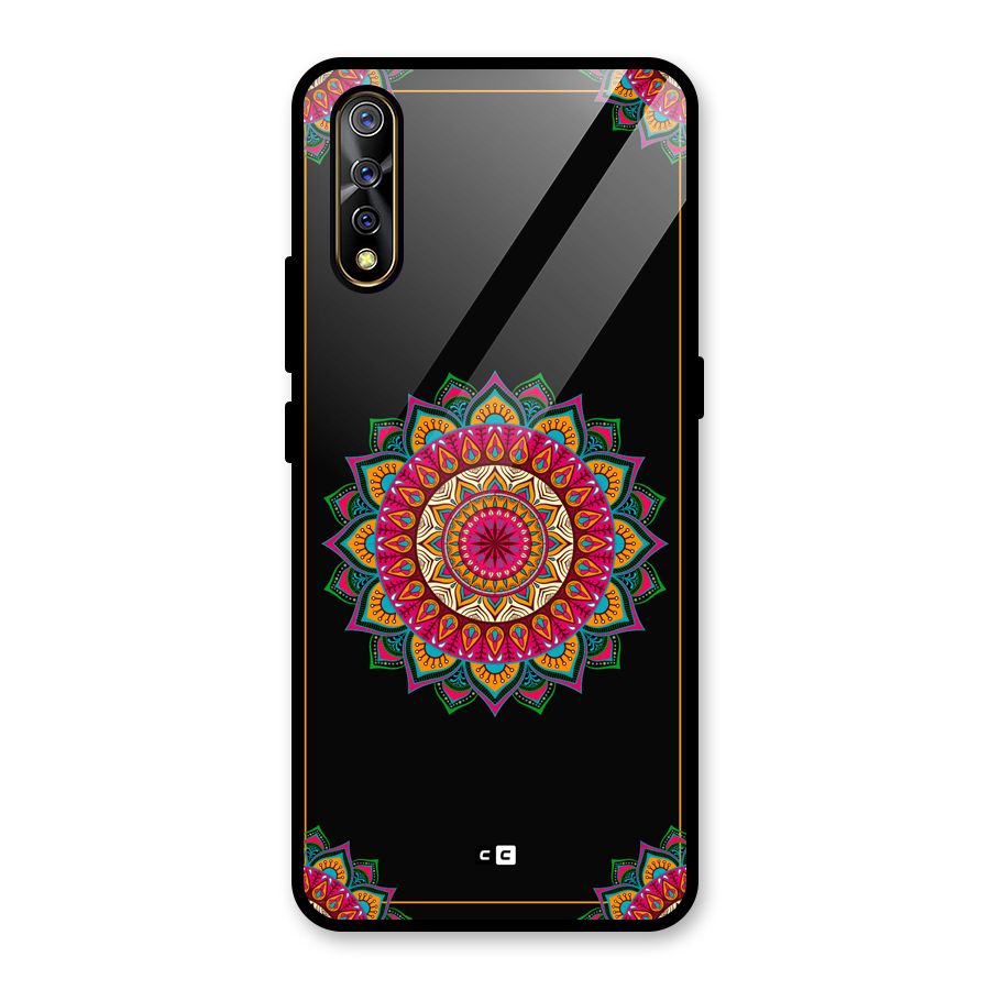 Amazing Mandala Art Glass Back Case for Vivo S1