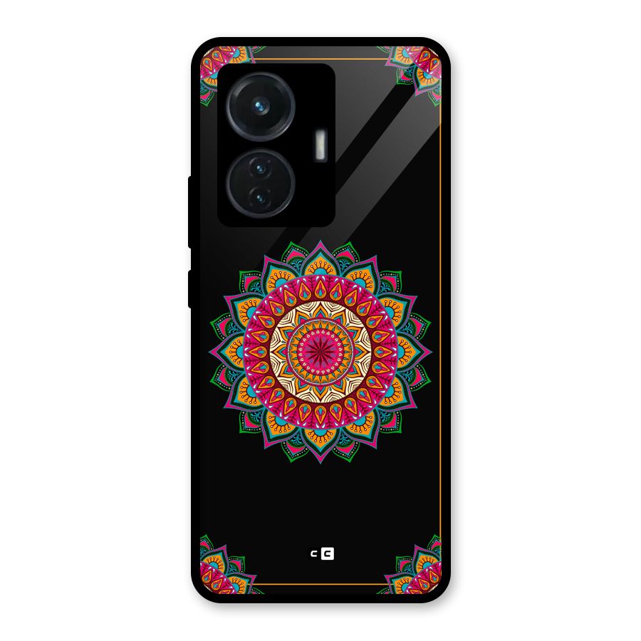 Amazing Mandala Art Glass Back Case for Vivo T1 44W