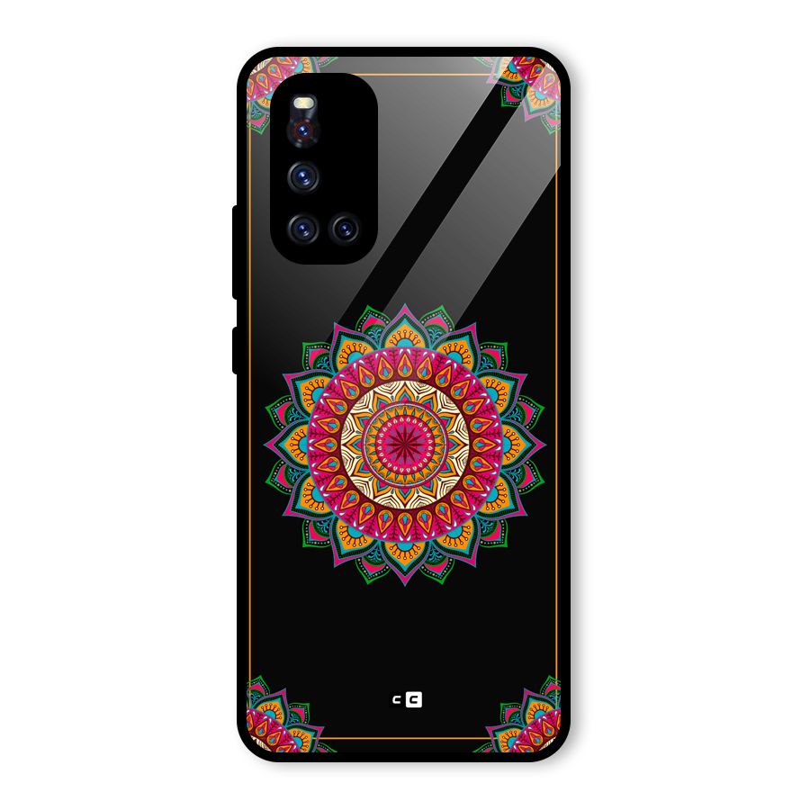 Amazing Mandala Art Glass Back Case for Vivo V19