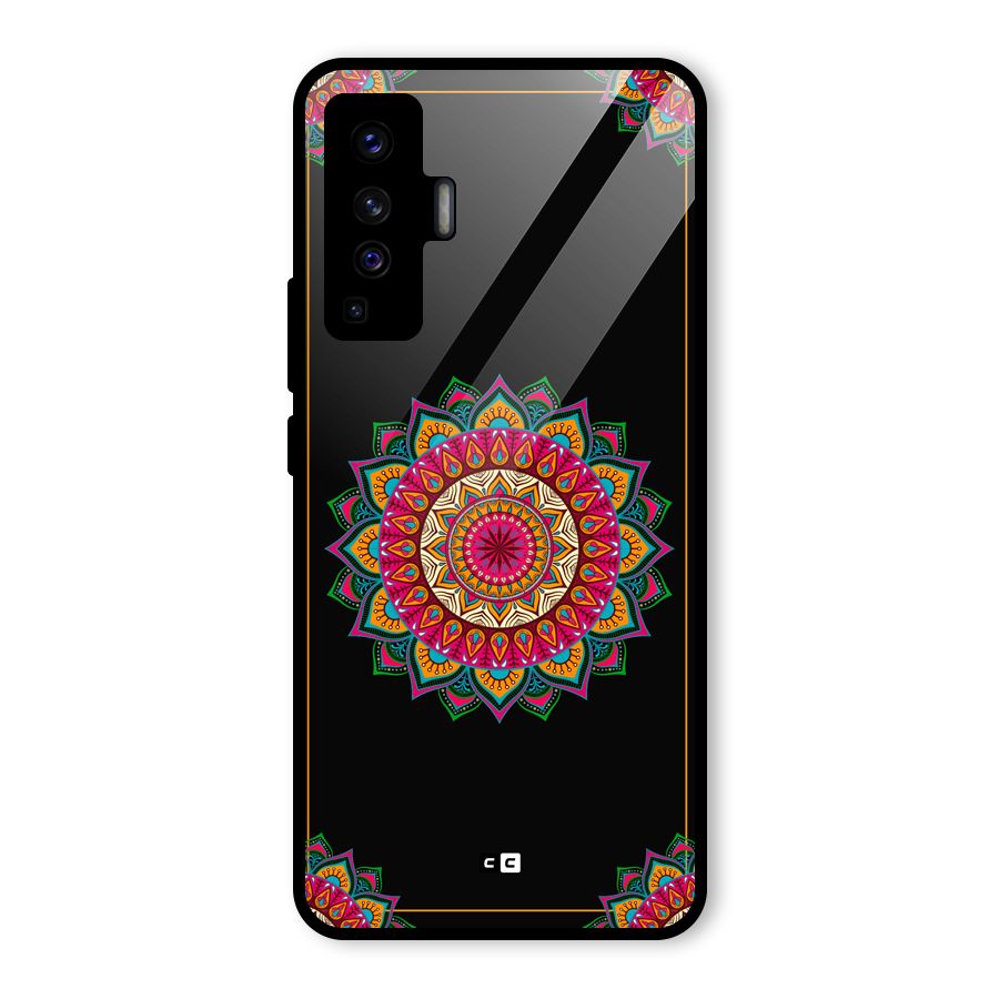 Amazing Mandala Art Glass Back Case for Vivo X50